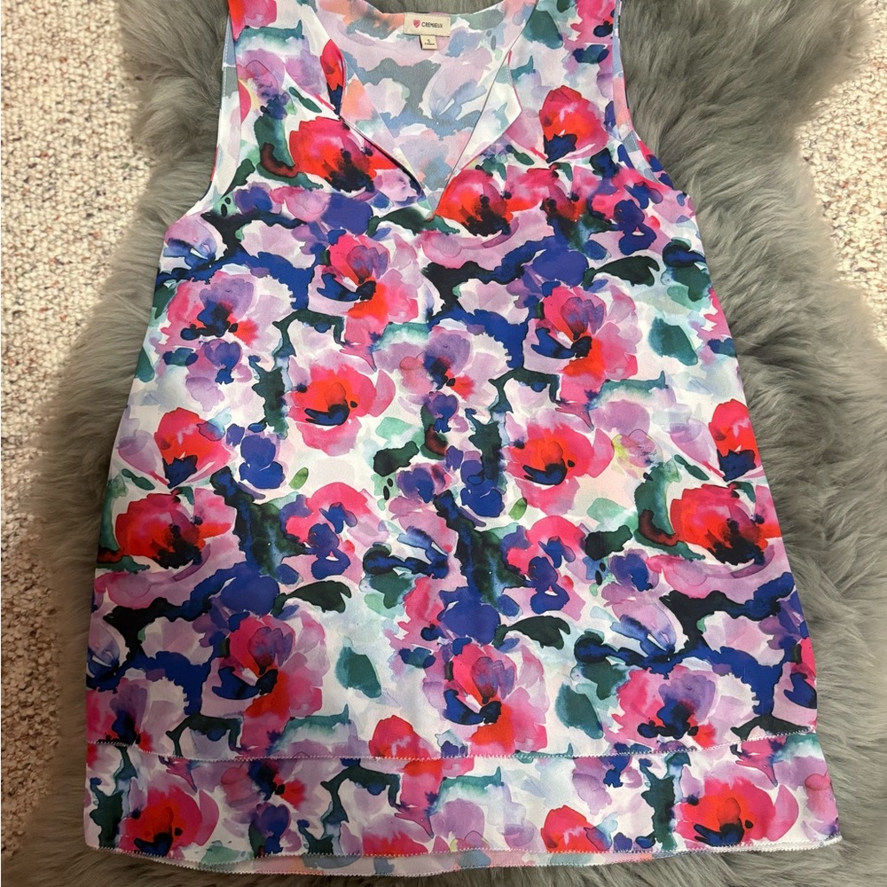 Daniel Cremieux Floral Tank Top - Pink and Blue